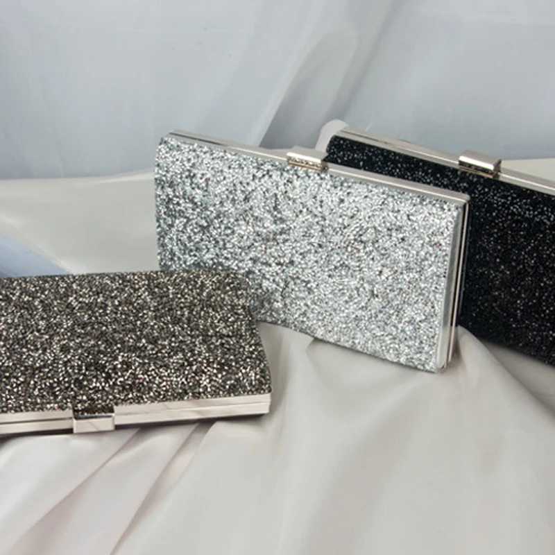 Silver Diamond Shoulder Bag Sparkling Evening Wallet Luxury Designer Clutch Party Handbag Womens Wedding Handbag Z241018 - view 7