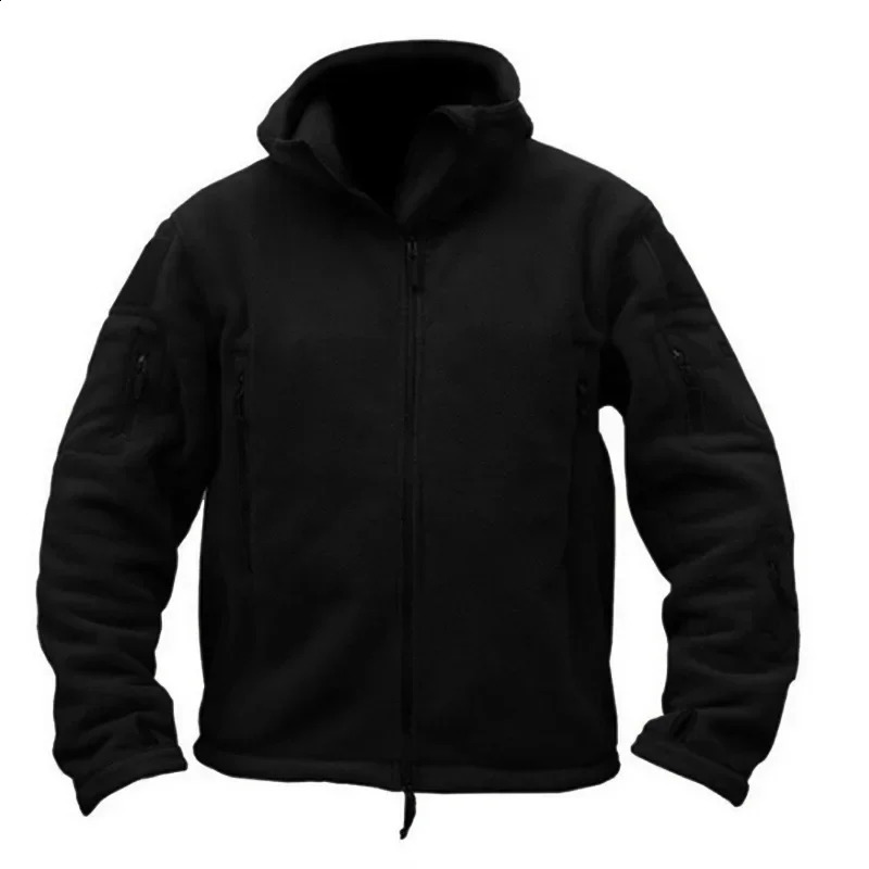 Prowow Mens Outdoor Warm Fleece Jacket for Foreign TradeCold Proof Charge JacketSolid Color Hooded Jacket 241007bj