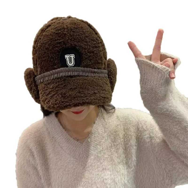 2024 New Style Personality Letters Fall and Winter Warming Ear Protector Casual Baseball CapX241018