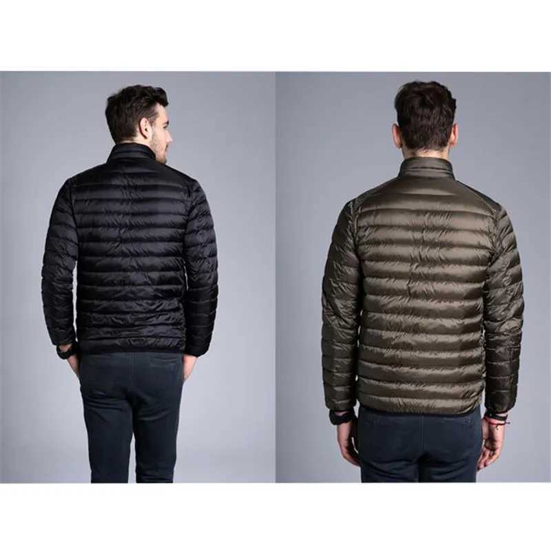 2023 Autumn Winter Men Down Jacket White Duck Ultra Light Down Coats Parkas Male Short Bigsize Outwear Double Coat 3XL AB895 LX241018