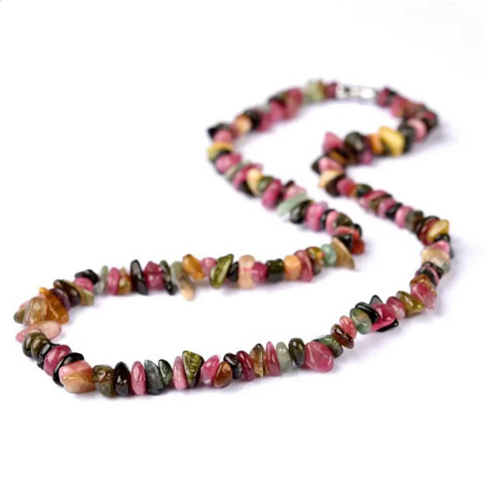 Natural stone irregular electrical stone bead necklace womens necklace mens energy jewelry unisex 5-8mm optional length 241018