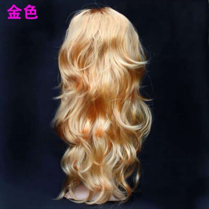 Colorful Cover Tiktok Live Broadcast KTV Big Curl Party Funny Long Wave Wig Props