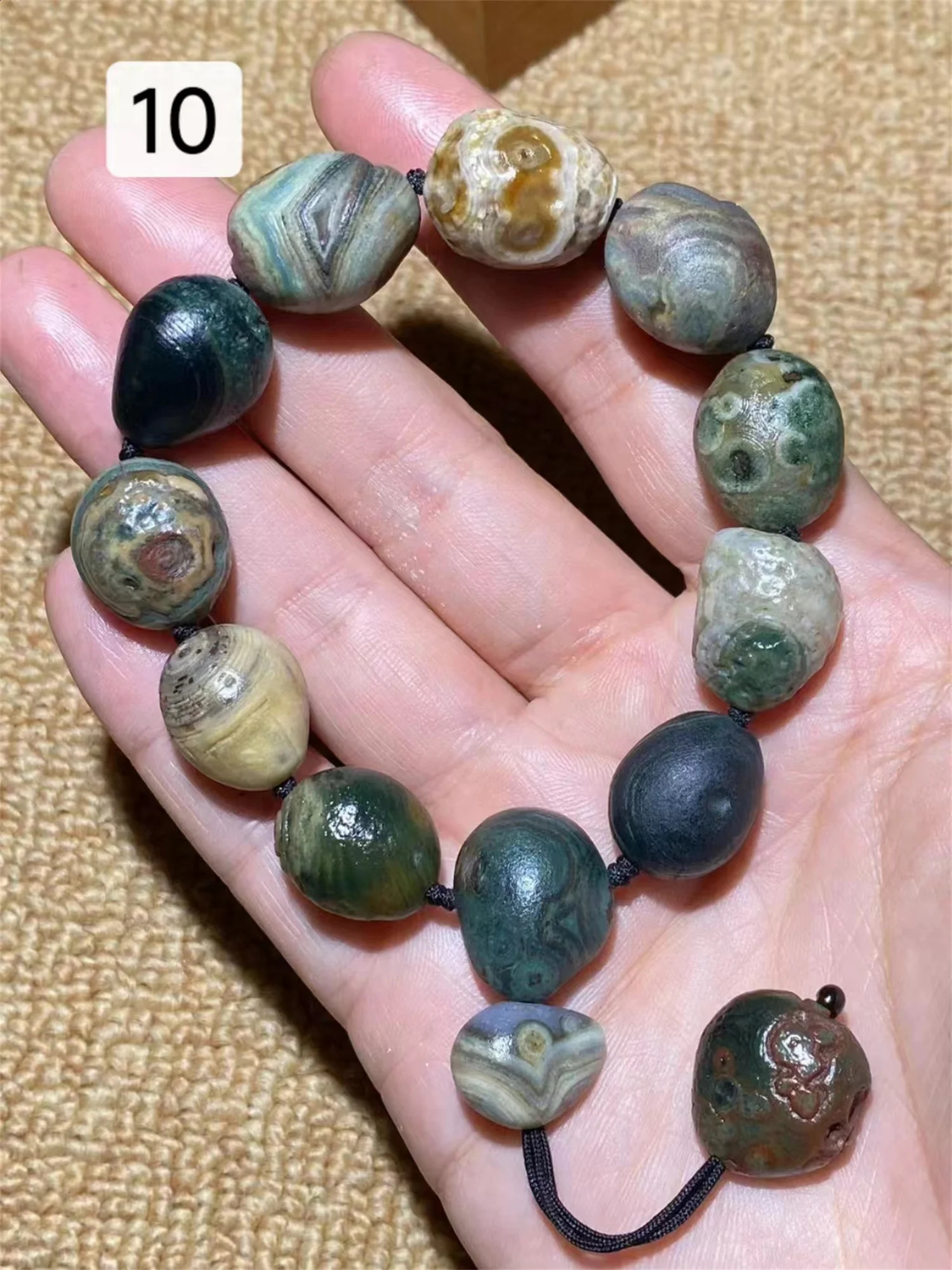 1 piece/batch natural colored Gobi agate coarse stone bead bracelet magical and rare the worlds most powerful energy eye stone neutral style 241017