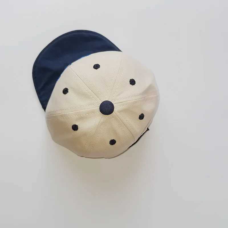 Cute Baby Summer Hat Letter Bear Embroidery Infant Boy Girl Baseball Cap Korean Casual Patchwork Toddler Peaked Caps LX241018