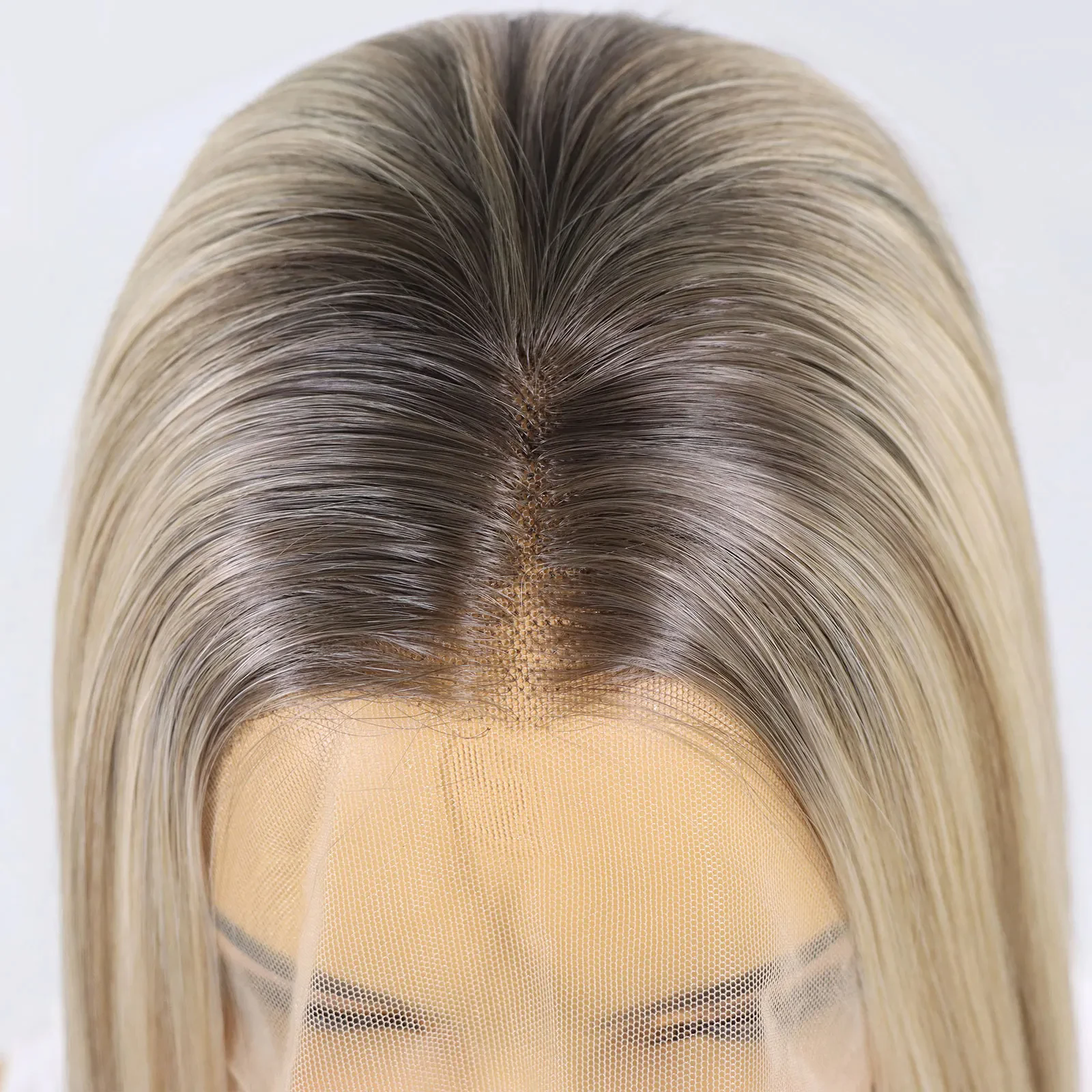 Ash Blonde Ombre full lace Human Hair Wig 150 Density Body Wave Brazilian Remy Hair Lace Front Wigs Preplucked Transparent Lace Wigs short 8-16inch