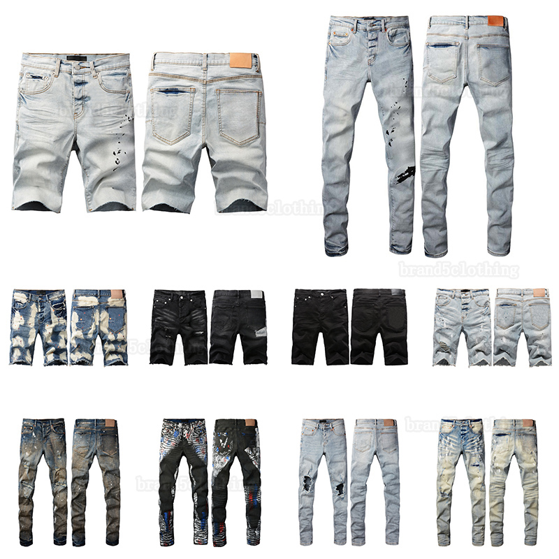Jeans for mens designer Jeans fashion trend mens jeans skinny pant distressed ripped black luxury jean pants stacked trousers casual motorcycle for short jeans