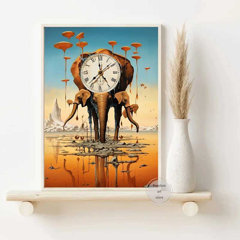 Surrealism Salvador Dali Artworks Swans Flower Surreality Art Poster Canvas Painting Wall Art Prints Picture for Room Home DecorXJ241016