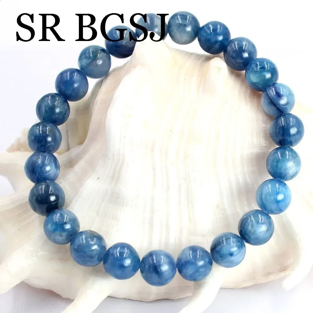 8-9mm Wholesale Jewelry Natural Gemstone Adjustable Sapphire Womens Jewelry Bracelet 7-8 inches 241018