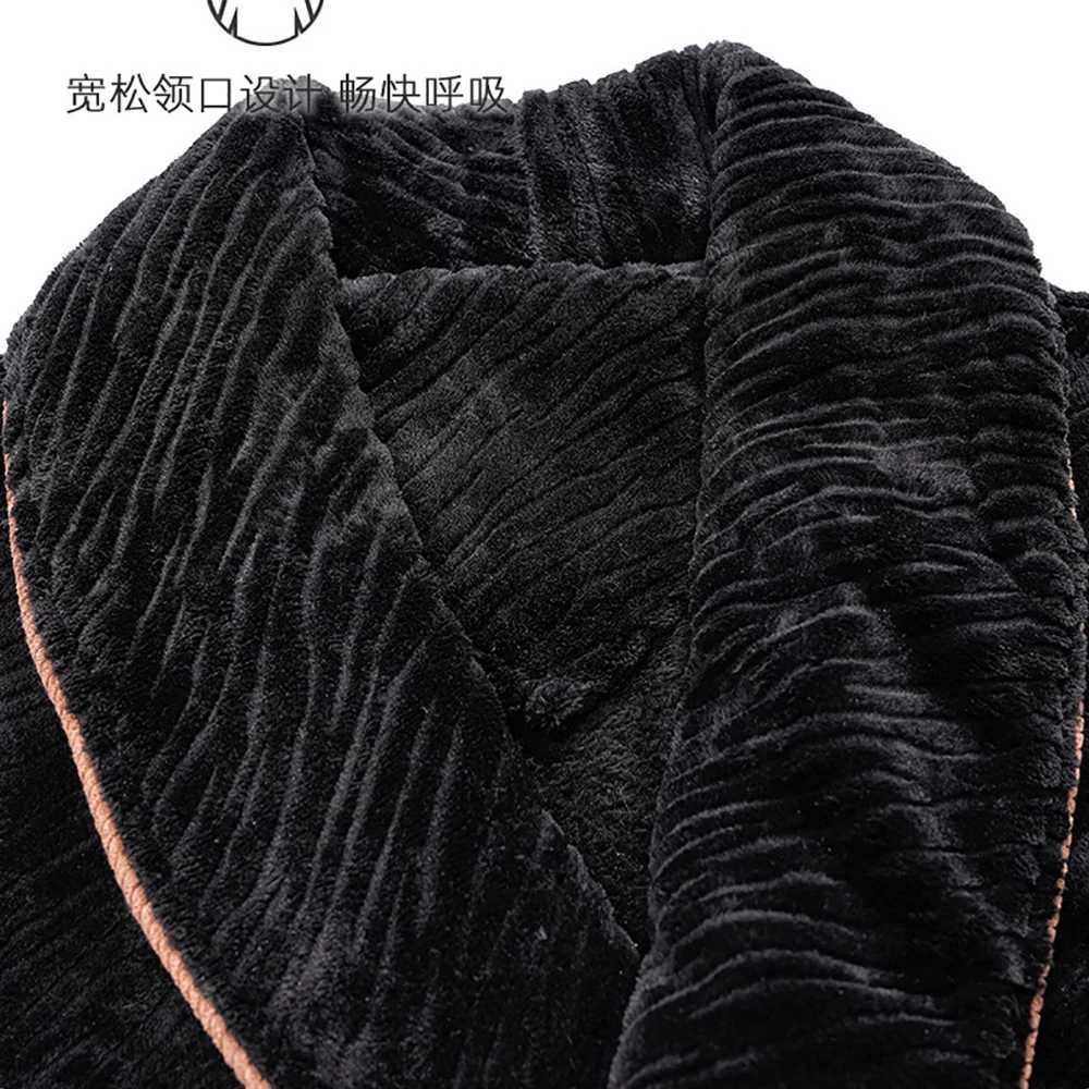 4XL Big Size Pijamas For 110kg Mens Bathrobe Warm Winter Thicken Short Plush Nightwear Men Loose Soft Shower Robe Dressing GownXJ241018