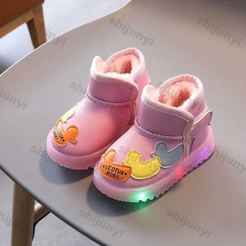 Boots Childrens snow boots winter warmth thick robot girl plush cotton boots new fashion anti slip casual shoes comfortable childrens boots H241018