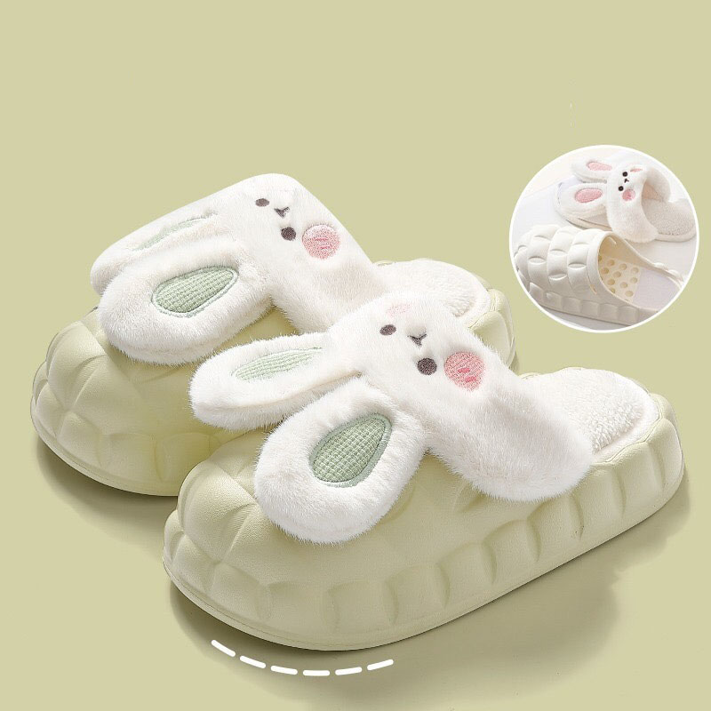 2024 New Plush Bag Slippers: Detachable, Waterproof, Autumn/Winter Cotton Slippers for Women
