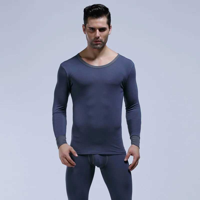 Men's Thermal Underwear Wangjiang WJ mens thermal underwear set thin skin friendly suitable for modular autumn clothing and autumn pants set 2006
