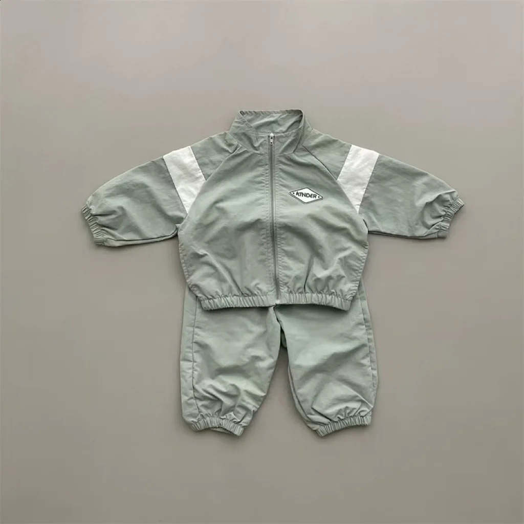Autumn Baby Gym Suit Kids Boys Zipper Coat Pants 2pcs Suit Infant Girl Casual Clothes Set Toddler Sweatshirt Outfits 241017