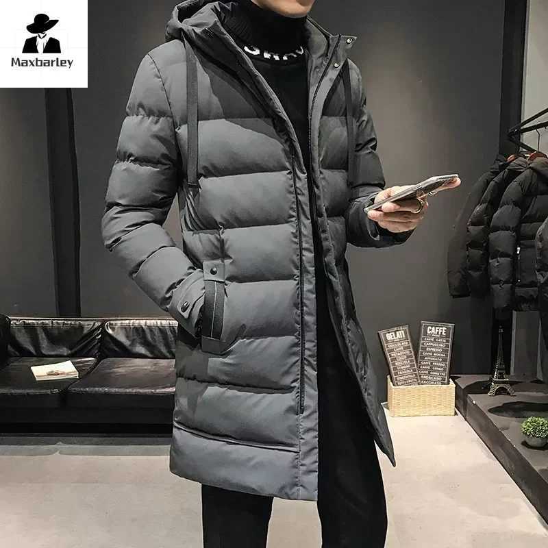 Men Long Down Jackets Winter Coats Chaquetas Hooded Casual Winter Parkas High Quality Male Green Warm Parkas Coats Size 8XL LX241018