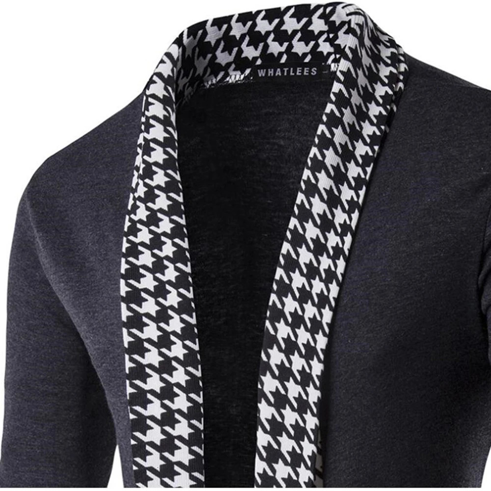 Autumn Winter Classic Cuff Knit Cardigan Mens Sweaters High Quality Men Knitted Coats Male Knitwears 241018