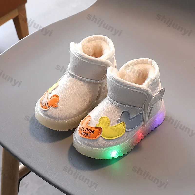 Boots Childrens snow boots winter warmth thick robot girl plush cotton boots new fashion anti slip casual shoes comfortable childrens boots H241018