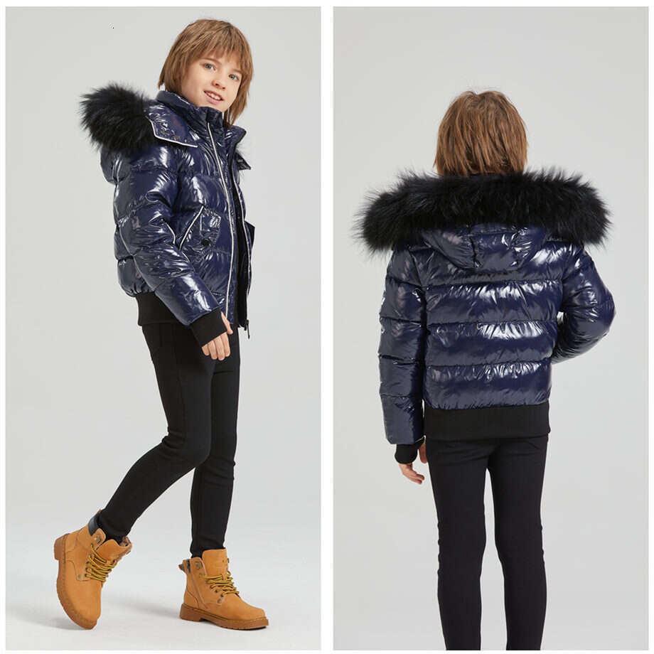 AP Winter Children Coat For Boys Girls Fashion Piping Kids Jackets Waterproof Shelg Fabric + Filg White Duck Down