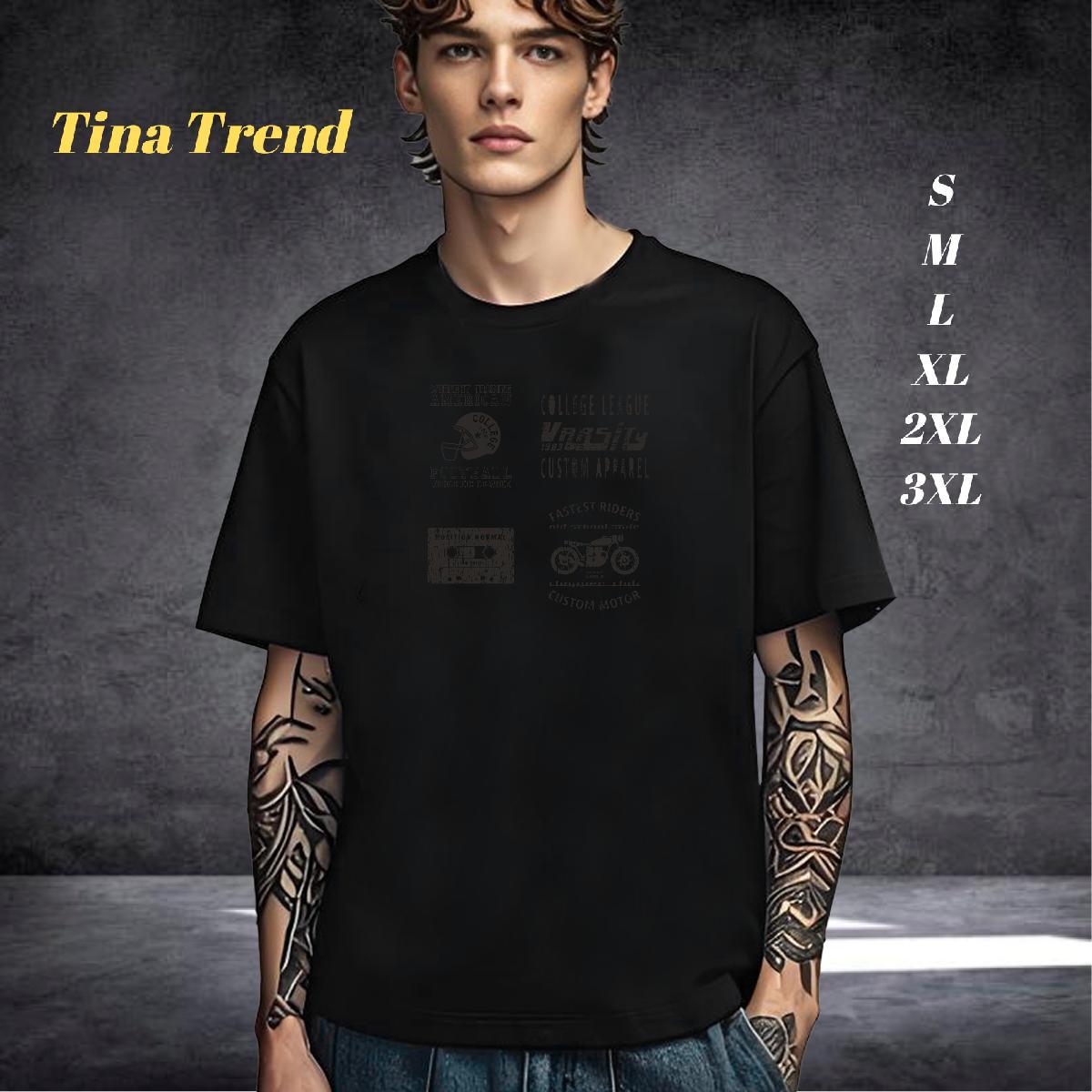 Popular T shirt 230g Pure Cotton letter Anime Printing Street Cartoon Print Round Neck Short Sleeve Men Tees Brand Polos