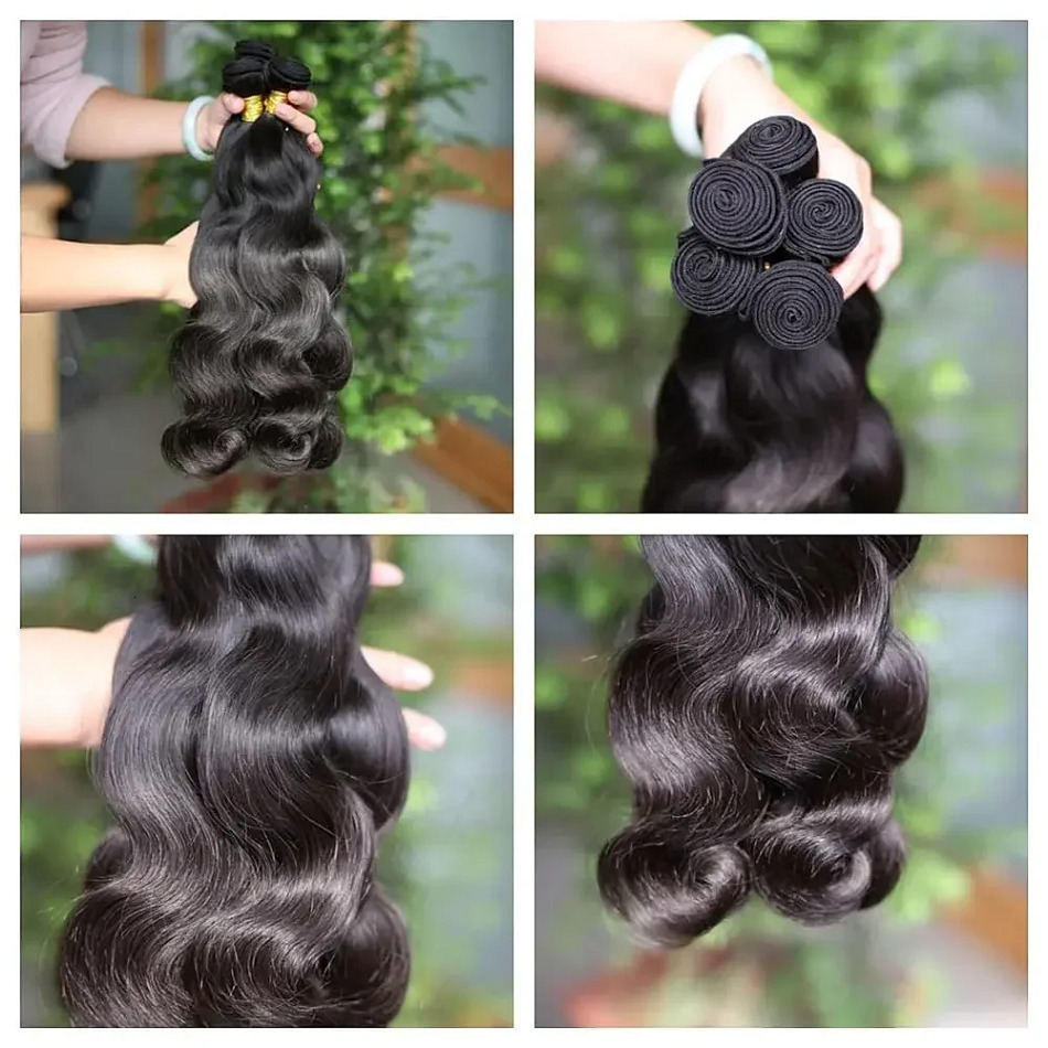 MELODIE Body Remy Unprocessed Raw Virgin 100% Human Hair Water Wave Extensions 3 4 5 Bundles Deal