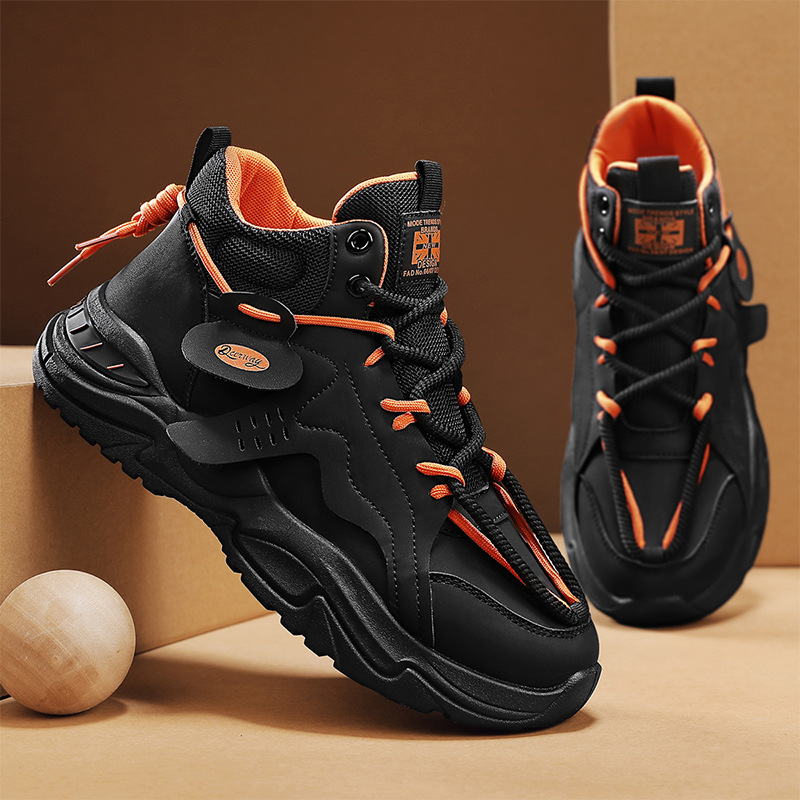 Men's Autumn New Thick Soled Casual Mid Top Sports Shoes
