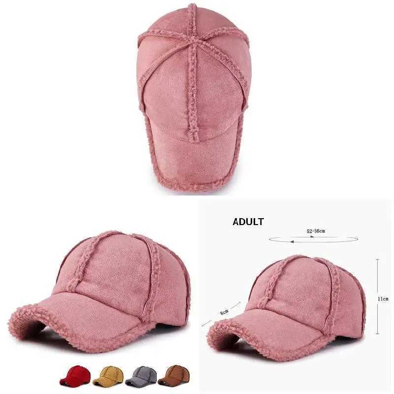 2022 Autumn Men Women Winter Hats Baseball Cap Warm Adjustable Sports Wool Solid Color Baseball Hats for Kids Fashion Female CapX241018