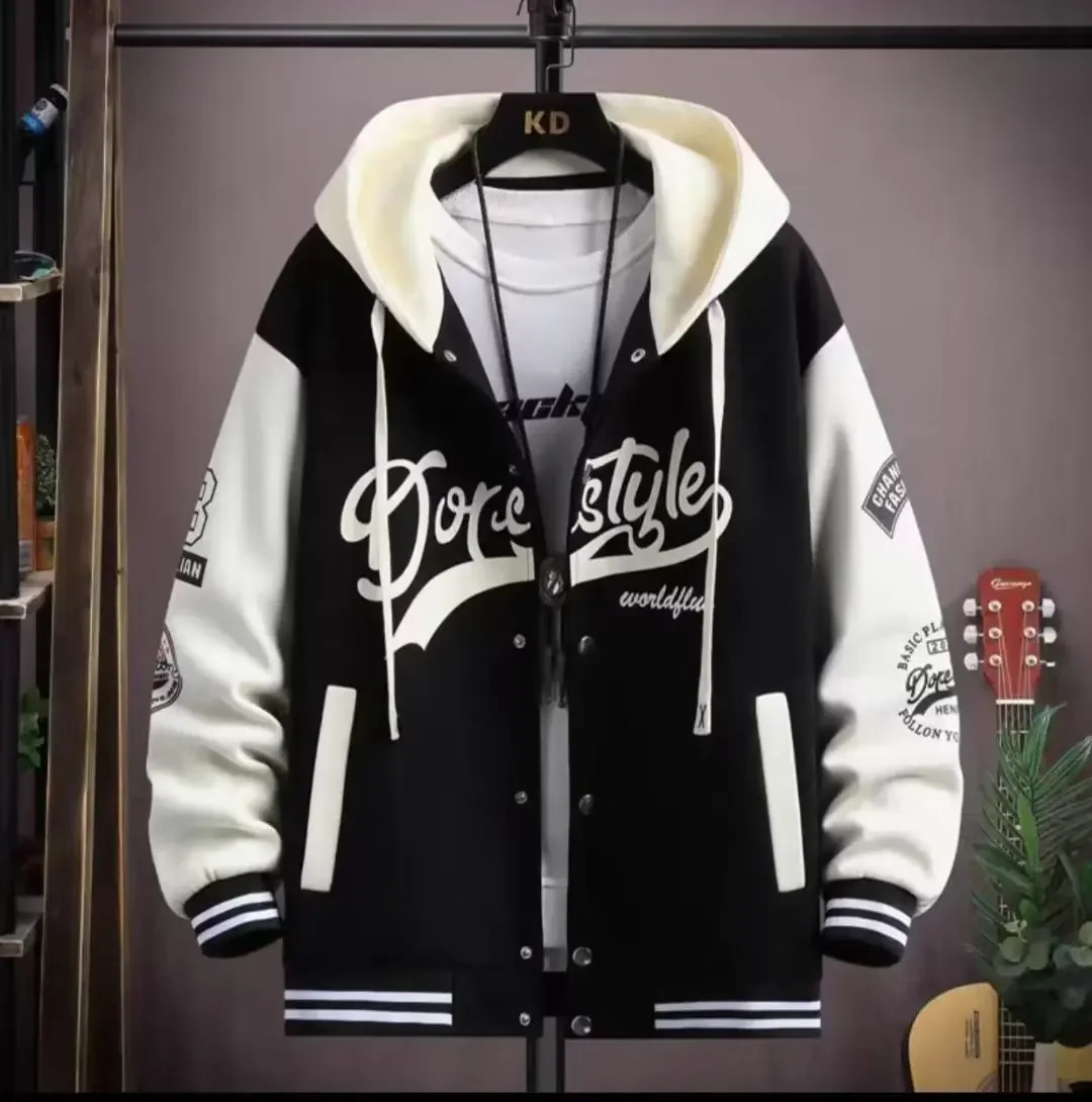 Korean Fashion Mens Jackets High Quality Streetwear Coats Men Spring Autumn Clothing Trend Hooded Baseball 241018