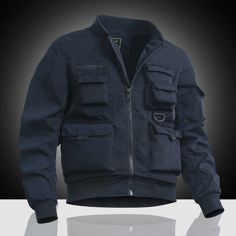Spring And Autumn Japanese Functional Multi Pocket Outdoor American Retro Work Suit Flight Loose Baseball Uniform Jacket