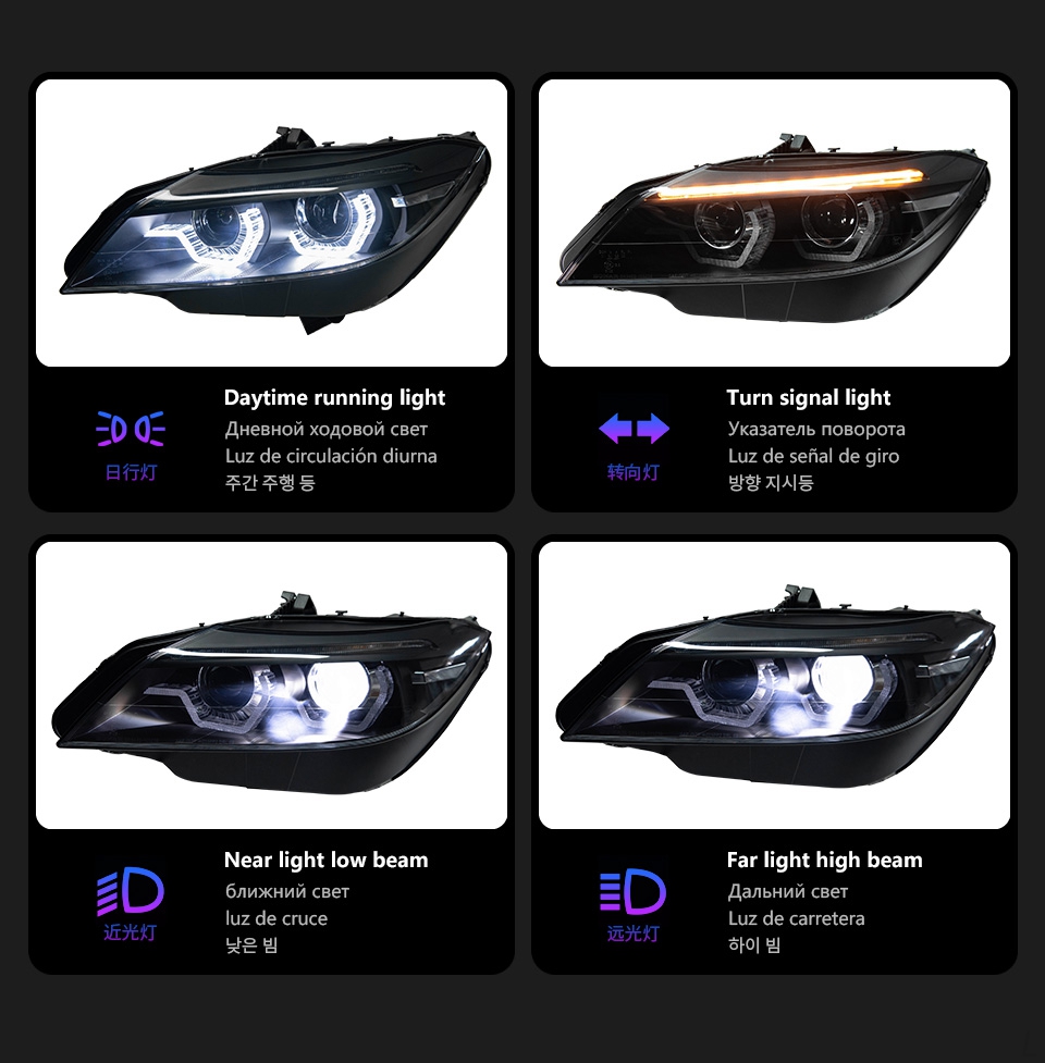 Car LED HeadlightFor BMW Z4 E89 Modified Headlights 2009-20 16 Styling LED Daytime Lights Assembly