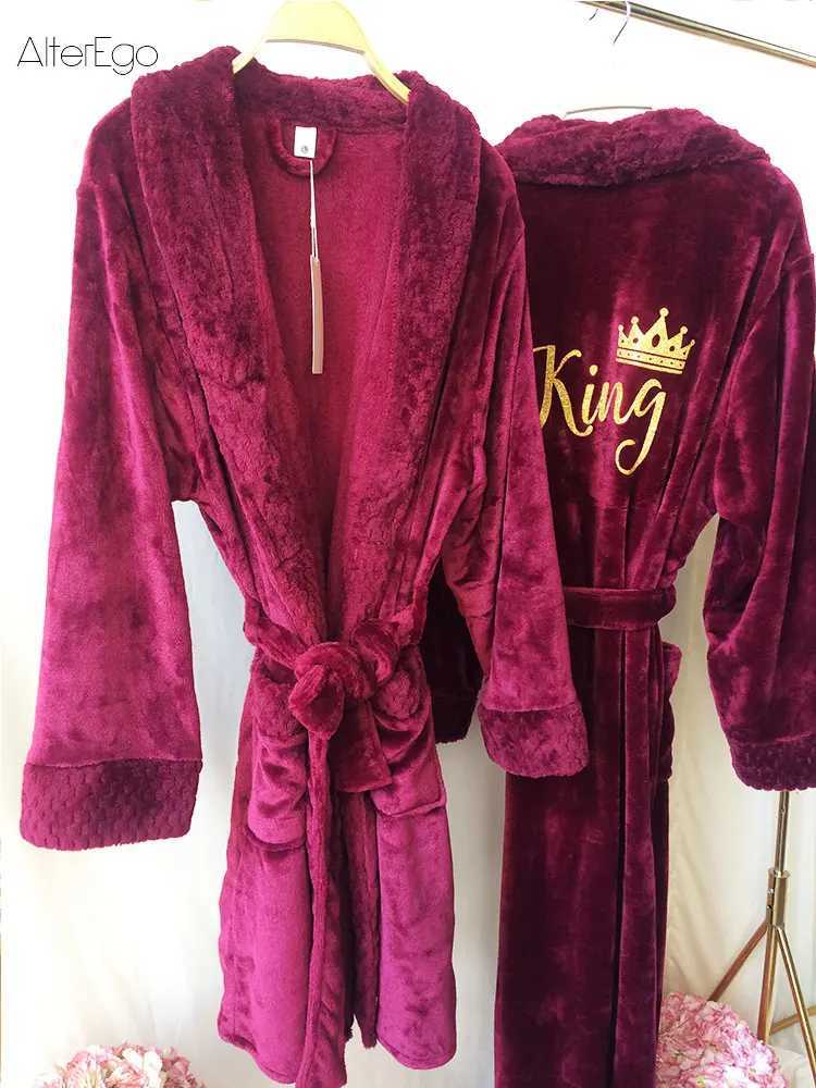 Custom Couple Bathrobe Personalized Wedding Bathrobe Flannel Anniversary King Queen Robes Honeymoon Mr Gift Bride And Groom GiftXJ241018