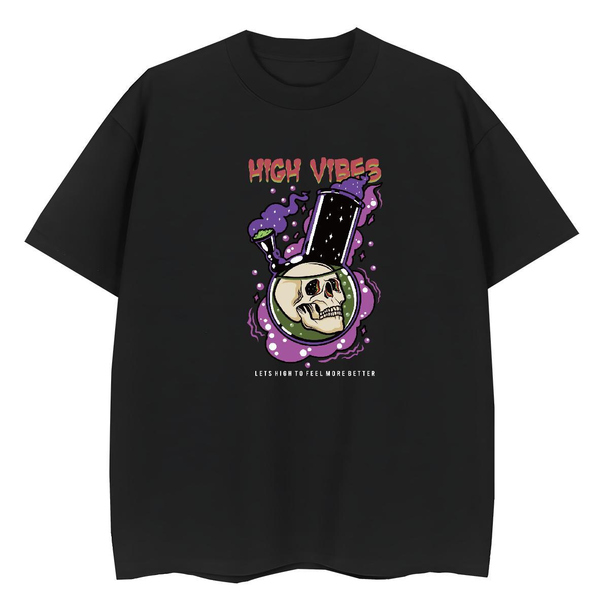 Fashion T Shirts Women 230g Pure Cotton Breathable Soft Hip Hop Street skull Women Tshirts High quality Graphic Tee Shirt