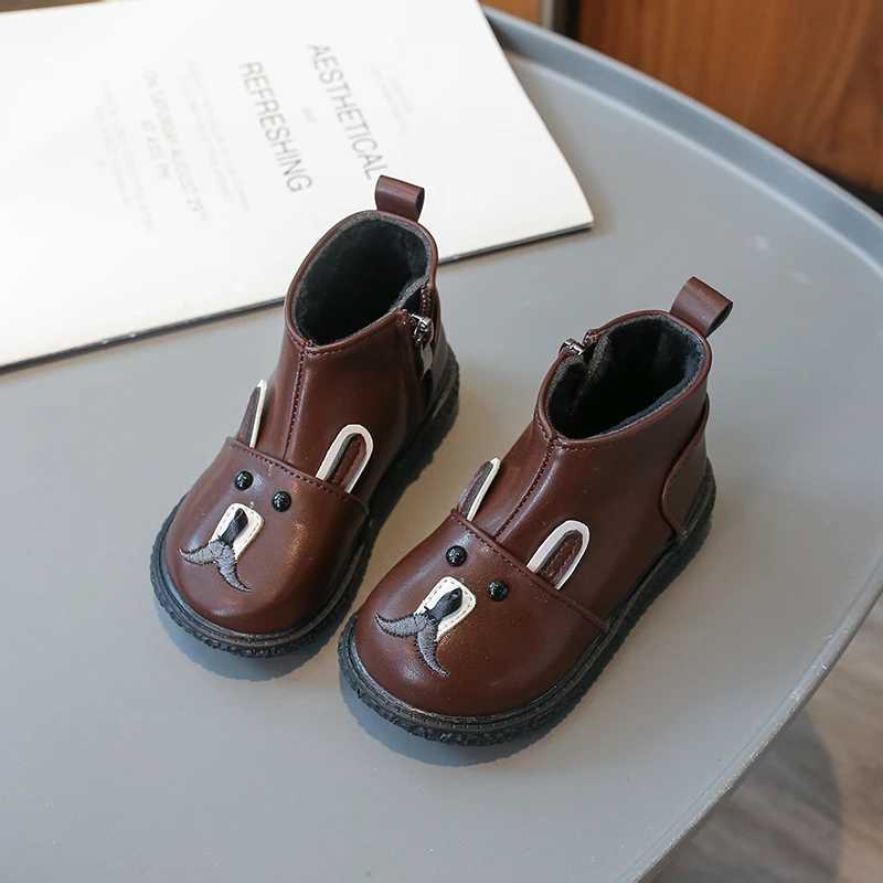 Boots Childrens Boots for Girls Winter Cute Cartoon Toddlers Boys Snow Boots Fashion Warm Versatile Kids Causal Ankle Cotton Boots H241018