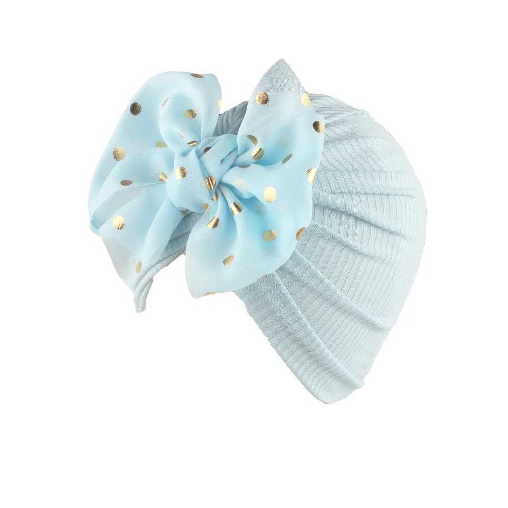 Lovely Shiny Bowknot Baby Hat Cute Solid Color Baby Girls Boys Hat Turban Soft Newborn Infant Cap Beanies Head Wraps LX241018