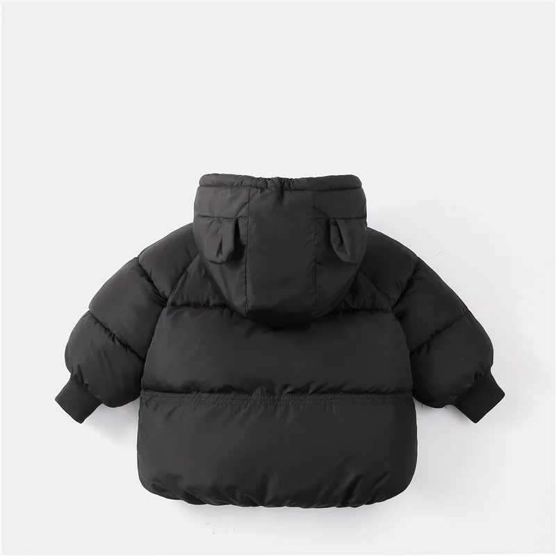 Childrens down cotton jacket winter thick warm jacket autumn boy and girl cartoon bear hooded snow jacket childrens clothing jacket M241018