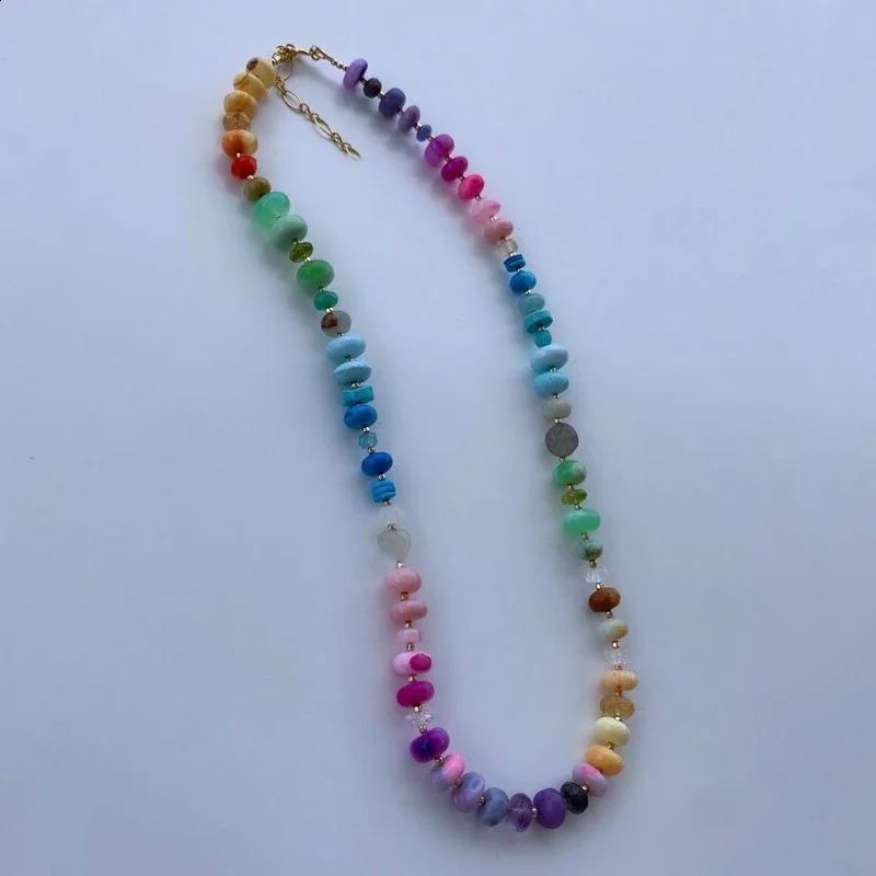 Baroque Pearls Mixed Color Round Irregular Bead Necklace Classic Natural Stone Jewelry Fashion Men and Women Daily Chain 241018