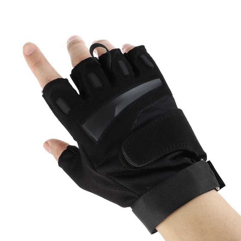 Half finger gloves for mens outdoor cycling anti slip and wear-resistant mountain fitness training five finger glovesW241018