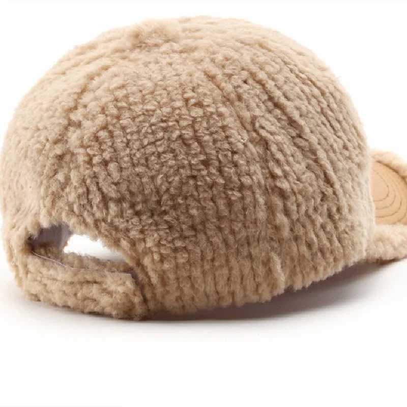 Baseball Cap Women Autumn Winter Lambswool Warm Hats For Man Snapback Hat Female Hip Hop Cap Gorras Bone Casquette Gorro HatsX241018