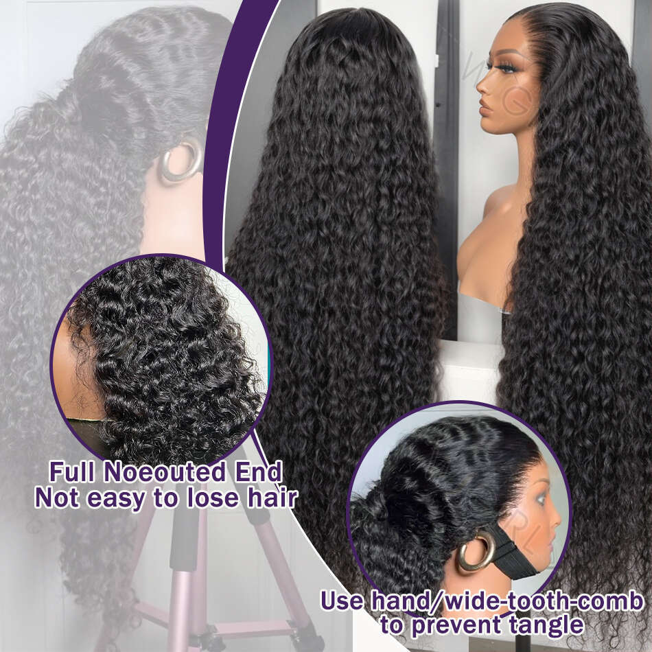 Wigirl Water Curly 3x6 HD Transparent Front Human Hair Wigs Deep Wave 13x4 Lace Frontal Wig 30 Inch 5x5 Closure For Women