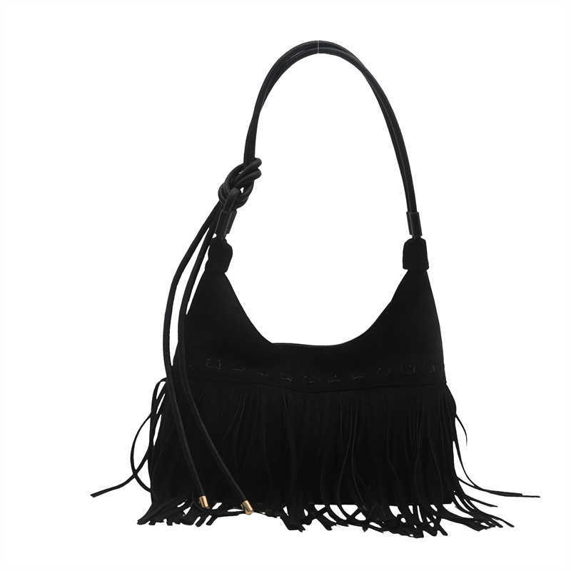 CMM Autumn Winter New Suede Tassel Trendy Shoulder Bag Fashion Texture Crossbody Bag Simple Womens Bag