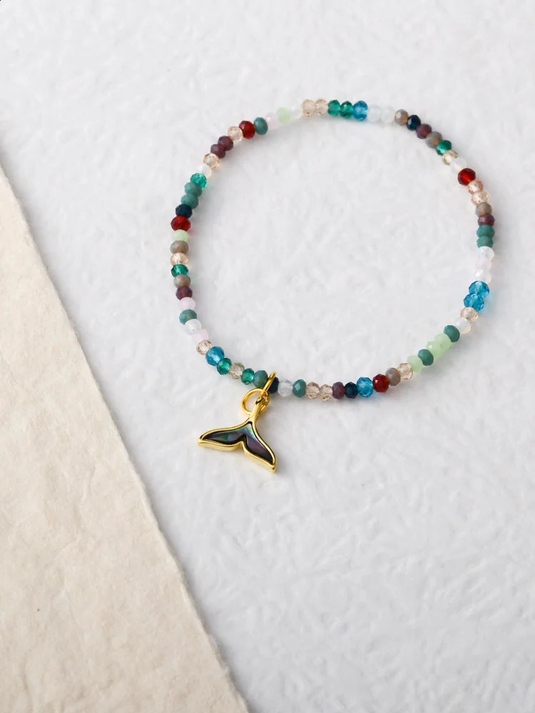Rainbow Bracelet Girl Girlfriend Bracelet Bead Crystal Bracelet Summer n 241018