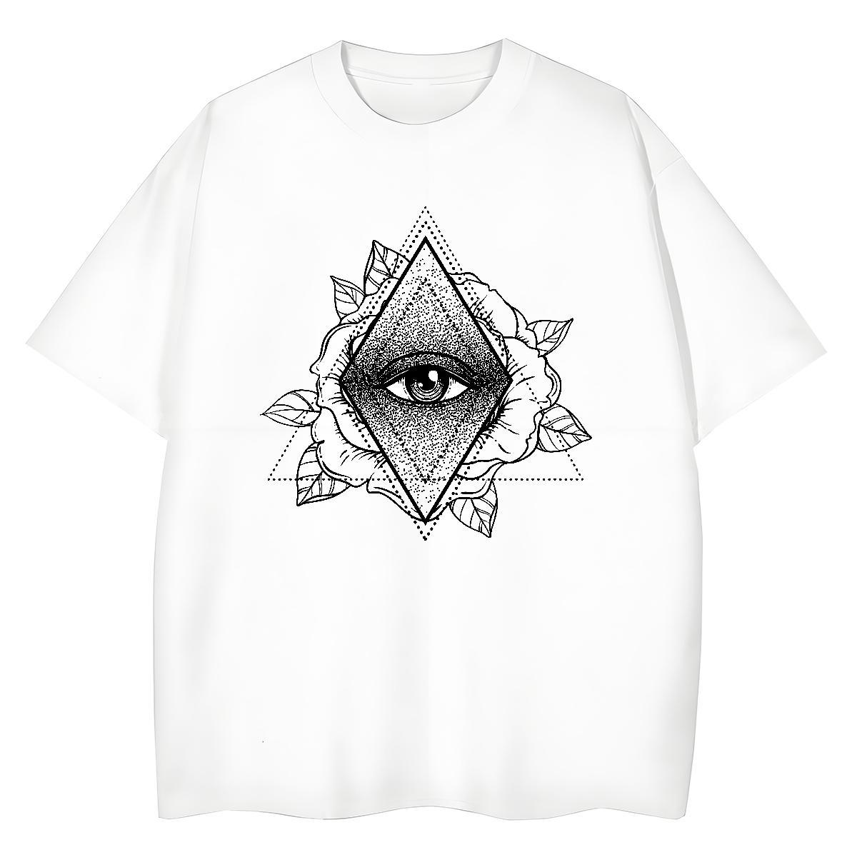 2024 Designer T-Shirts 100% Cotton 230g Short sleeve Soft Sports Casual eye of the devil Tshirt for Man Woman Comfortable Custom Printed Clothings