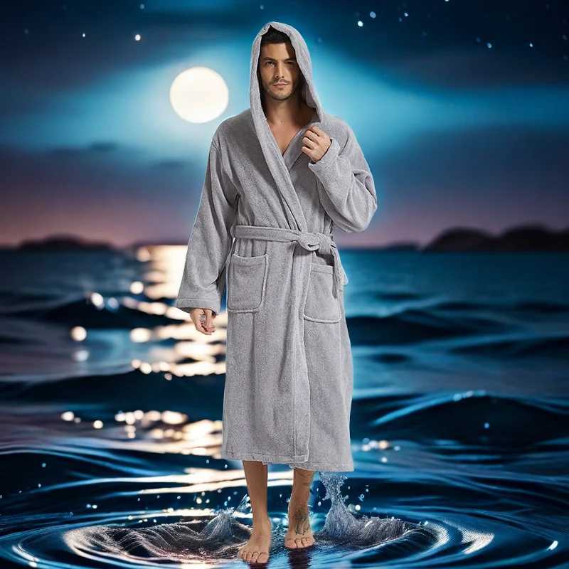 Unisex Bath Robe for Women 100% Cotton Bathrobe Terry Dressing Gown Ladies Kimono Spring Autumn Absorb Water Female 2024XJ241018