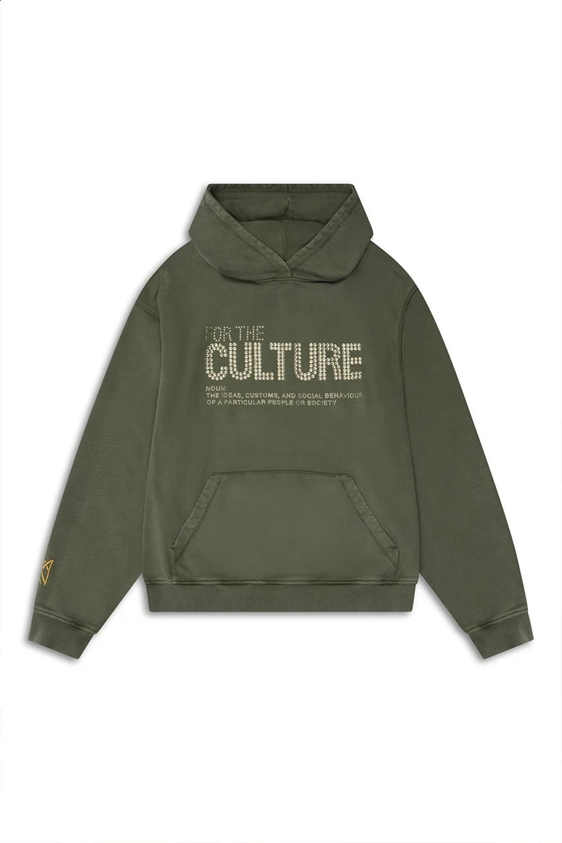 Y2K Rhinestone letter Fashion Green Winter pullover Hoodies Women Gothic Oversized Sweatshirts Female Retro Harajuku Hooded 241017