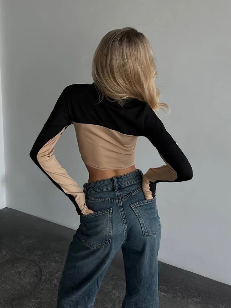 CNYISHE n Sense Fashion Sexy Club Women Tshirts Long Sleeve O Neck Streetwear Sheath Tops High Street Female Tees Slim 241018
