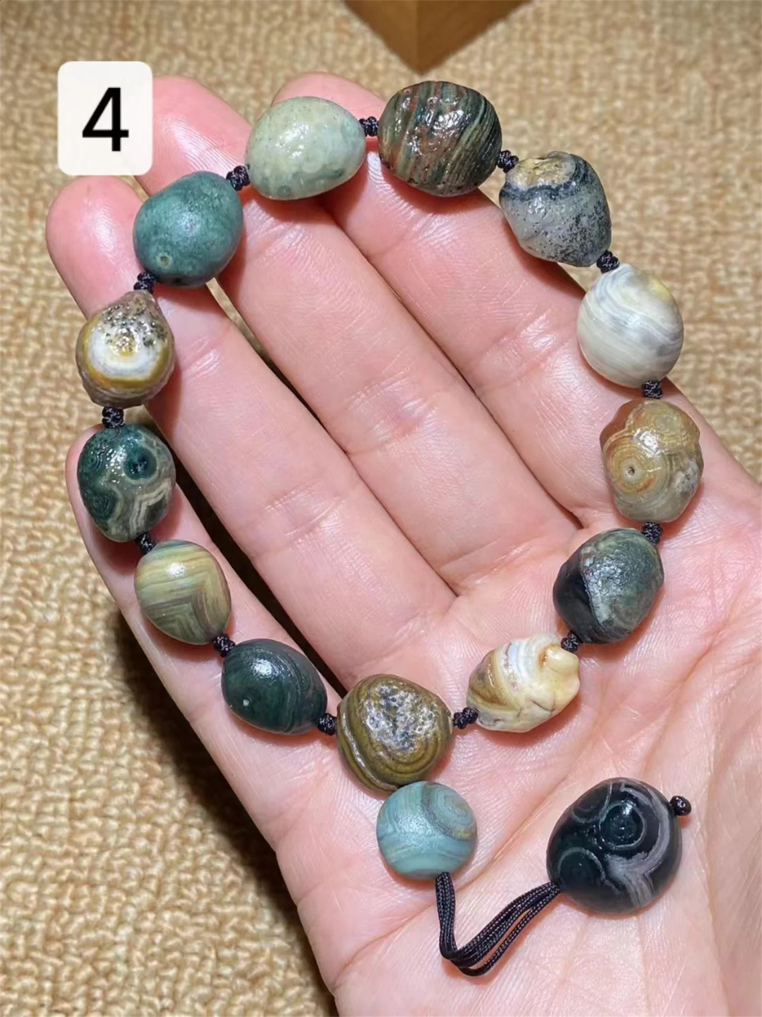 1 piece/batch natural colored Gobi agate coarse stone bead bracelet magical and rare the worlds most powerful energy eye stone neutral style 241017