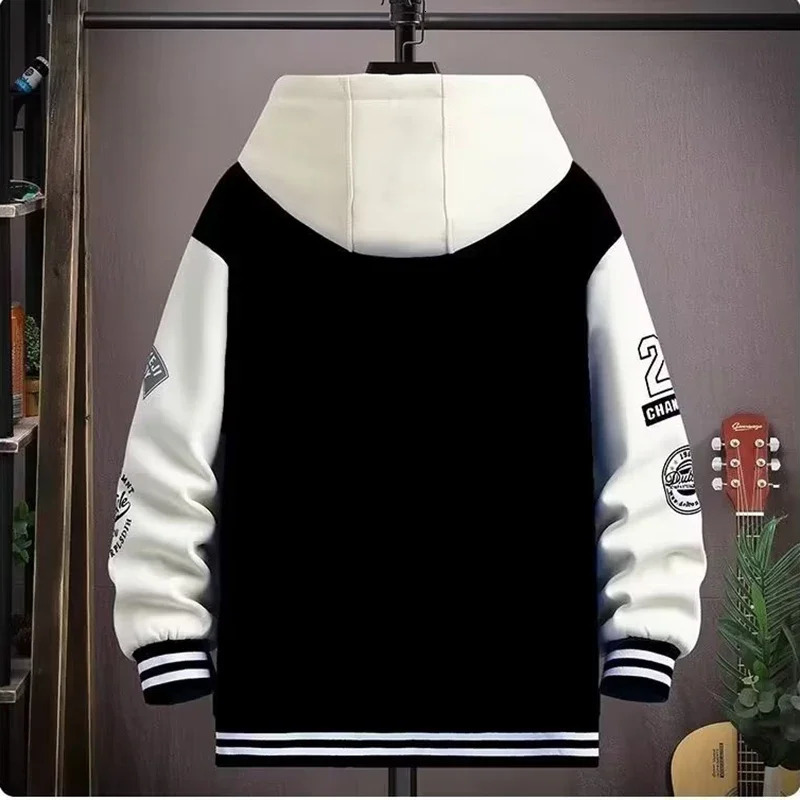 Korean Fashion Mens Jackets High Quality Streetwear Coats Men Spring Autumn Clothing Trend Hooded Baseball 241018