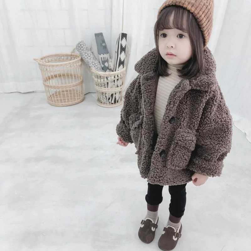 Girls Jacket Thick Warm Childrens Clothing Winter Childrens Jacket 80-130 Wool Sweater M241018