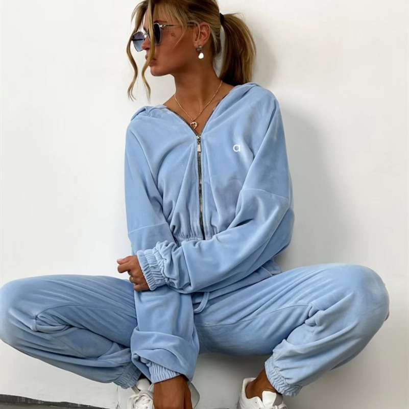 2025-- Women Jogging Hooded Yoga Two Piece Set Winter Coat Fitness Sweatshirt Workout Hoodie Long Pants Women Jogger Suit Gym Tracksuit