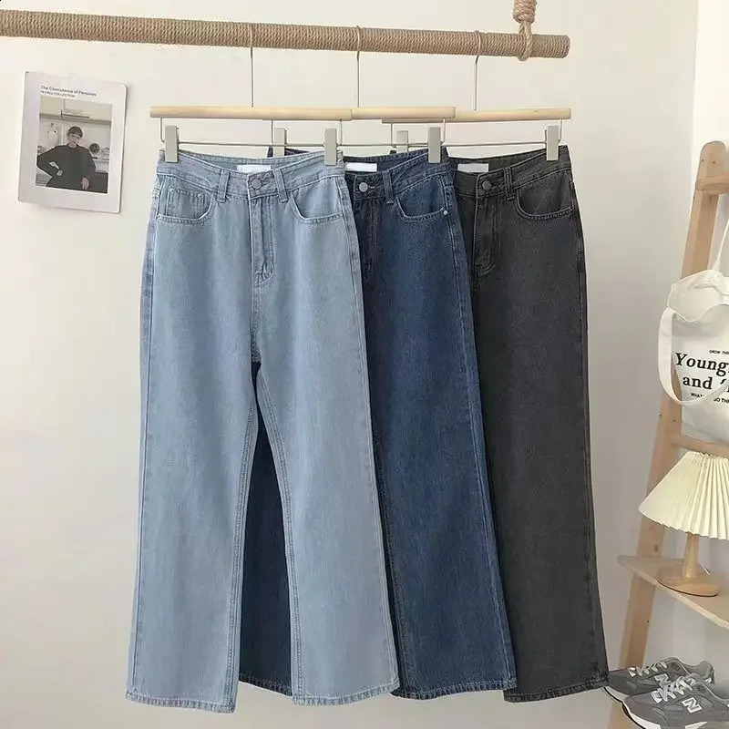 2024 womens denim jeans miscellaneous straight pants are comfortable exquisite and slim 241007