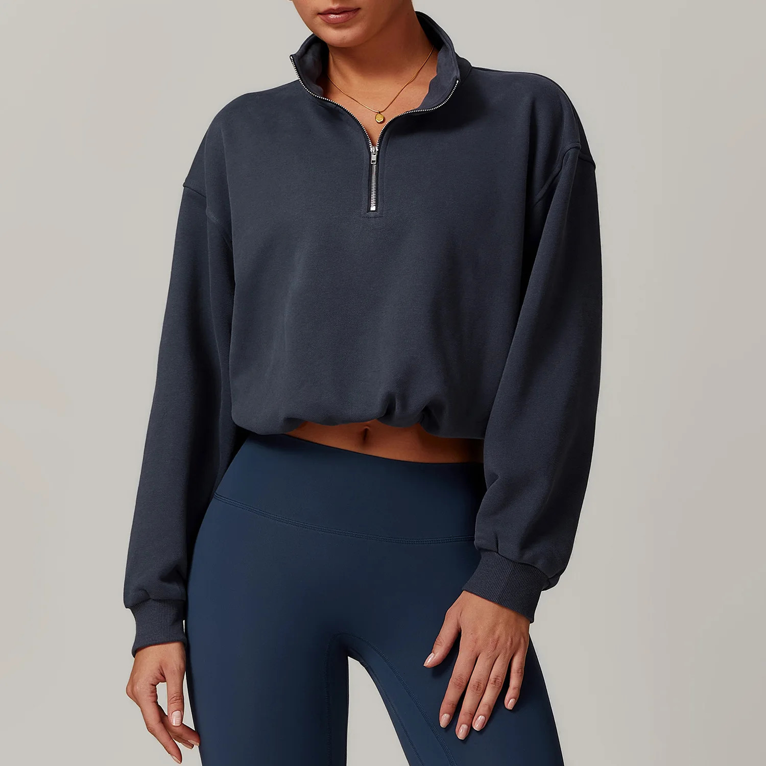 Winter Outdoors Zipper Jacket Women Crop Top Loose Sweater Yoga Tshirts Sports Long Sleeve Running Shirts Fitness Gym Coats 241018