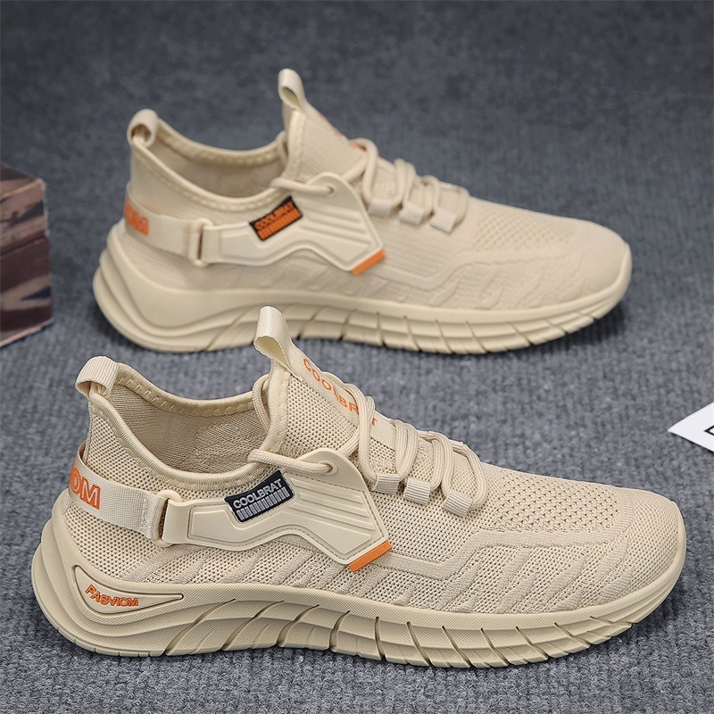 New Men Casual Sport Running Sneakers Flying Woven Fashion Trend Board Comfort Skateboard Shoes Ddmythur